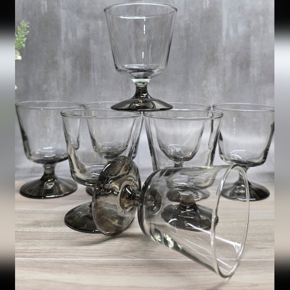 SILVER LUSTER WHISKEY GLASSWARE - SET OF 8
